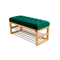 Ławeczka Pufa Pikowana Butelkowa Zieleń Guzik Tapicerowany LPP-5 Rozmiary od 50 cm do 200 cm