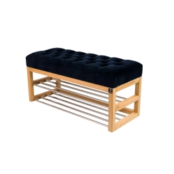 Ławeczka Pufa Pikowana Granatowy Guzik Tapicerowany LPP-5 Rozmiary od 50 cm do 200 cm