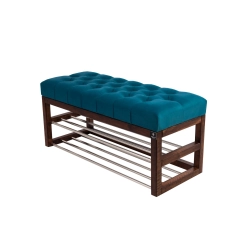 Ławeczka Pufa Pikowana Turkus Guzik Tapicerowany LPP-5 Rozmiary od 50 cm do 200 cm