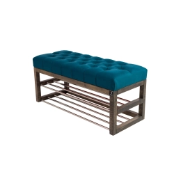 Ławeczka Pufa Pikowana Turkus Guzik Tapicerowany LPP-5 Rozmiary od 50 cm do 200 cm
