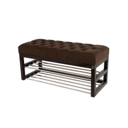 Ławeczka Pufa Pikowana Brązowy Guzik Tapicerowany LPP-5 Rozmiary od 50 cm do 200 cm