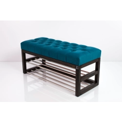 Ławeczka Pufa Pikowana Turkus Guzik Tapicerowany LPP-5 Rozmiary od 50 cm do 200 cm