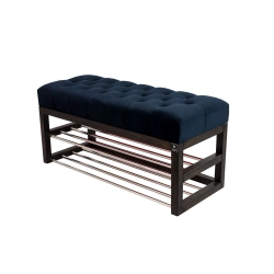 Ławeczka Pufa Pikowana Granatowy Guzik Tapicerowany LPP-5 Rozmiary od 50 cm do 200 cm