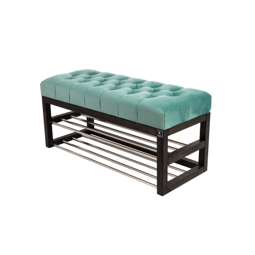 Ławeczka Pufa Pikowana Mięta Guzik Tapicerowany LPP-5 Rozmiary od 50 cm do 200 cm