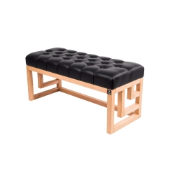 Ławka Szafka Pufa Pikowane Siedzisko Ekoskóra Czarny LPP-51 Rozmiary od 50 cm do 200 cm