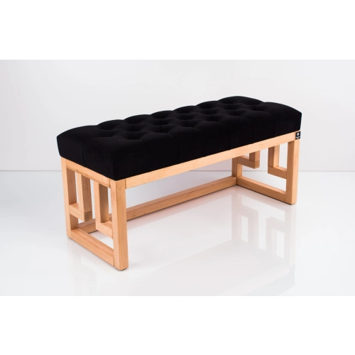 Ławka Szafka Pufa Pikowane Siedzisko Czarny LPP-54 Rozmiary od 50 cm do 200 cm