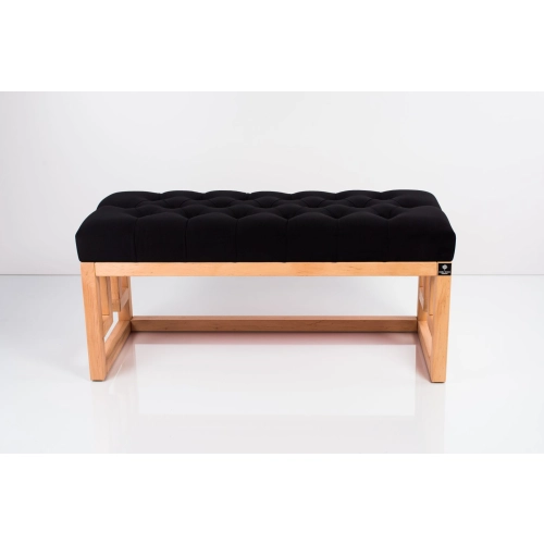 Ławka Szafka Pufa Pikowane Siedzisko Czarny LPP-54 Rozmiary od 50 cm do 200 cm