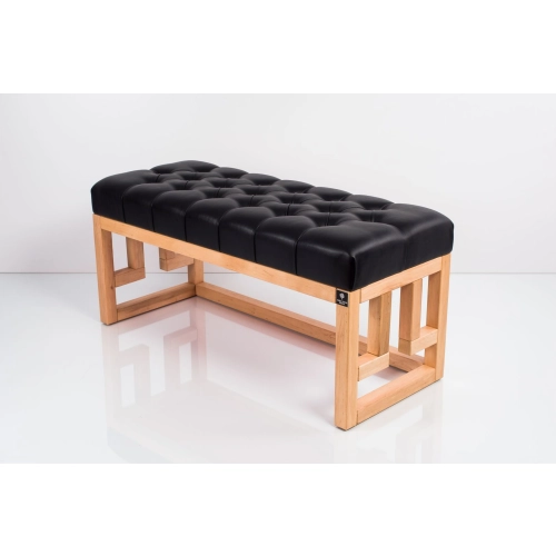 Ławka Szafka Pufa Pikowane Siedzisko Ekoskóra Czarny LPP-54 Rozmiary od 50 cm do 200 cm