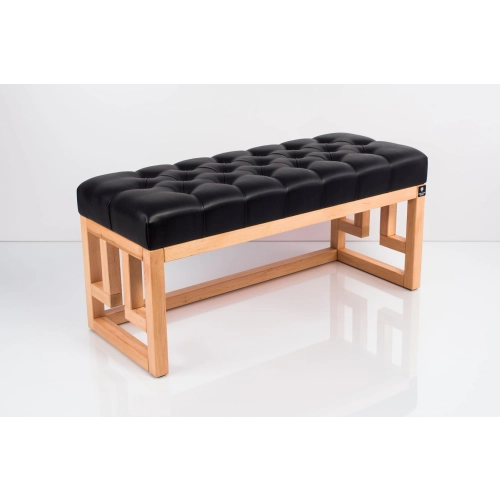 Ławka Szafka Pufa Pikowane Siedzisko Ekoskóra Czarny LPP-54 Rozmiary od 50 cm do 200 cm