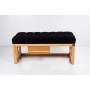 Ławka Szafka Pufa Pikowane Siedzisko Czarny LPP-58 Rozmiary od 50 cm do 200 cm