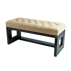 Ławeczka Pufa Pikowana Cappucino Guzik Kryształ LPP-6 Rozmiary od 50 cm do 200 cm