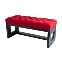 Ławeczka Pufa Pikowana Czerwony Guzik Kryształ LPP-6 Rozmiary od 50 cm do 200 cm