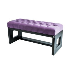 Ławeczka Pufa Pikowana Fioletowy Guzik Kryształ LPP-6 Rozmiary od 50 cm do 200 cm