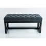 Ławeczka Pufa Pikowana Grafitowy Guzik Kryształ LPP-6 Rozmiary od 50 cm do 200 cm