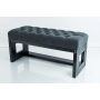 Ławeczka Pufa Pikowana Grafitowy Guzik Kryształ LPP-6 Rozmiary od 50 cm do 200 cm