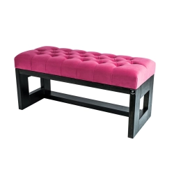 Ławeczka Pufa Pikowana Różowy Guzik Kryształ LPP-6 Rozmiary od 50 cm do 200 cm