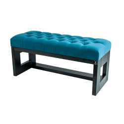 Ławeczka Pufa Pikowana Turkus Guzik Kryształ LPP-6 Rozmiary od 50 cm do 200 cm