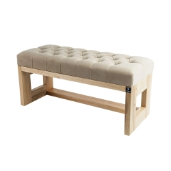 Ławeczka Pufa Pikowana Cappucino Guzik Kryształ LPP-6 Rozmiary od 50 cm do 200 cm