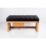 Ławka Szafka Pufa Pikowane Siedzisko Ekoskóra Czarny LPP-60 Rozmiary od 50 cm do 200 cm