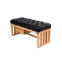 Ławka Szafka Pufa Pikowane Siedzisko Ekoskóra Czarny LPP-60 Rozmiary od 50 cm do 200 cm