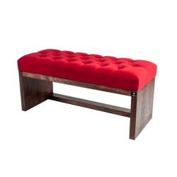 Ławeczka Pufa Pikowana Czerwony Guzik Kryształ LPP-7 Rozmiary od 50 cm do 200 cm