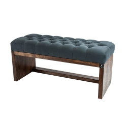 Ławeczka Pufa Pikowana Grafitowy Guzik Kryształ LPP-7 Rozmiary od 50 cm do 200 cm