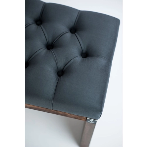 Ławeczka Pufa Pikowana Grafitowy Guzik Kryształ LPP-7 Rozmiary od 50 cm do 200 cm