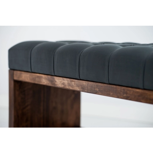 Ławeczka Pufa Pikowana Grafitowy Guzik Kryształ LPP-7 Rozmiary od 50 cm do 200 cm