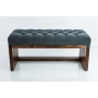 Ławeczka Pufa Pikowana Grafitowy Guzik Kryształ LPP-7 Rozmiary od 50 cm do 200 cm
