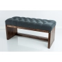 Ławeczka Pufa Pikowana Grafitowy Guzik Kryształ LPP-7 Rozmiary od 50 cm do 200 cm