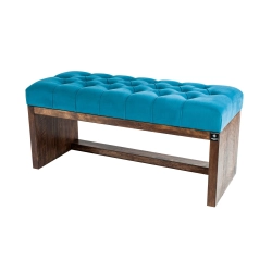 Ławeczka Pufa Pikowana Turkus Guzik Kryształ LPP-7 Rozmiary od 50 cm do 200 cm