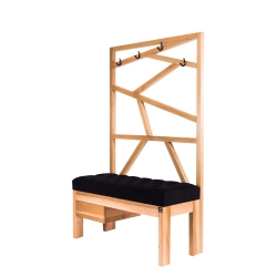 Ławka Szafka Pufa Pikowane Siedzisko Czarny Wieszak LPP-72 Rozmiary od 50 cm do 200 cm