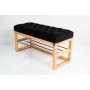 Ławka Szafka Pufa Pikowane Siedzisko Czarny LPP-79 Rozmiary od 50 cm do 200 cm