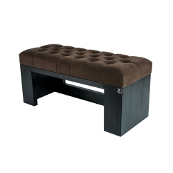 Ławeczka Pufa Pikowana Brązowy Guzik Kryształ LPP-8 Rozmiary od 50 cm do 200 cm