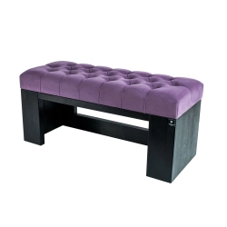 Ławeczka Pufa Pikowana Fioletowy Guzik Kryształ LPP-8 Rozmiary od 50 cm do 200 cm