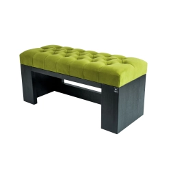 Ławeczka Pufa Pikowana Zieleń Pistacja Guzik Kryształ LPP-8 Rozmiary od 50 cm do 200 cm
