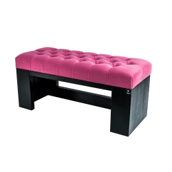 Ławeczka Pufa Pikowana Różowy Guzik Kryształ LPP-8 Rozmiary od 50 cm do 200 cm