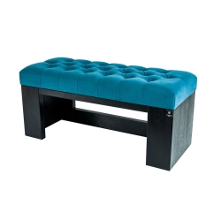 Ławeczka Pufa Pikowana Turkus Guzik Kryształ LPP-8 Rozmiary od 50 cm do 200 cm