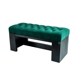 Ławeczka Pufa Pikowana Butelkowa Zieleń Guzik Kryształ LPP-8 Rozmiary od 50 cm do 200 cm