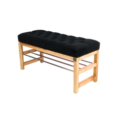 Ławka Szafka Pufa Pikowane Siedzisko Czarny LPP-80 Rozmiary od 50 cm do 200 cm