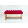Ławka Pufa Pikowana Czerwony Guzik Tapicerowany LPP-87 Rozmiary od 50 cm do 200 cm
