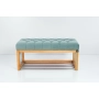 Ławka Pufa Pikowana Popiel Guzik Tapicerowany LPP-87 Rozmiary od 50 cm do 200 cm