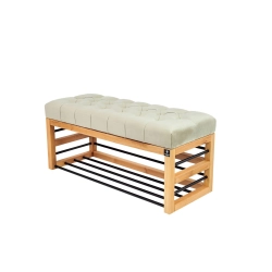 Ławka Pufa Pikowana Srebrny Guzik Tapicerowany LPP-88 Rozmiary od 50 cm do 200 cm