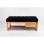 Ławka Szafka Pufa Pikowane Siedzisko Czarny LPP-9 Rozmiary od 50 cm do 200 cm