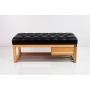Ławka Szafka Pufa Pikowane Siedzisko Ekoskóra Czarny LPP-9 Rozmiary od 50 cm do 200 cm