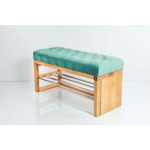 Ławka Pufa Pikowana Mięta Guzik Tapicerowany LPP-91 Rozmiary od 50 cm do 200 cm