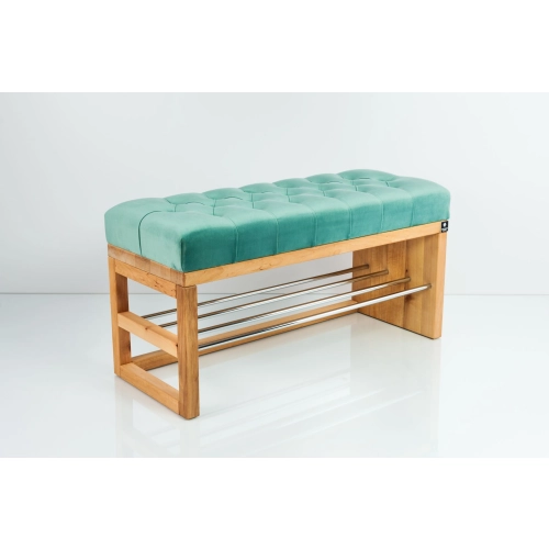 Ławka Pufa Pikowana Mięta Guzik Tapicerowany LPP-91 Rozmiary od 50 cm do 200 cm