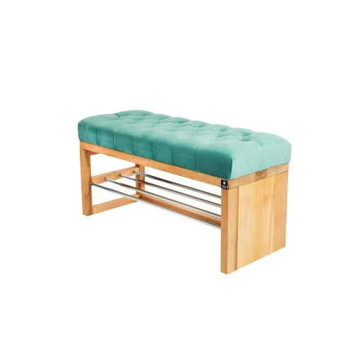 Ławka Pufa Pikowana Mięta Guzik Tapicerowany LPP-91 Rozmiary od 50 cm do 200 cm