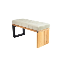 Ławka Pufa Pikowana Srebrny Guzik Tapicerowany LPP-92 Rozmiary od 50 cm do 200 cm