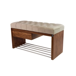 Ławka Szafka Pufa Pikowane Siedzisko Beż LPS-1 Rozmiary od 50 cm do 200 cm